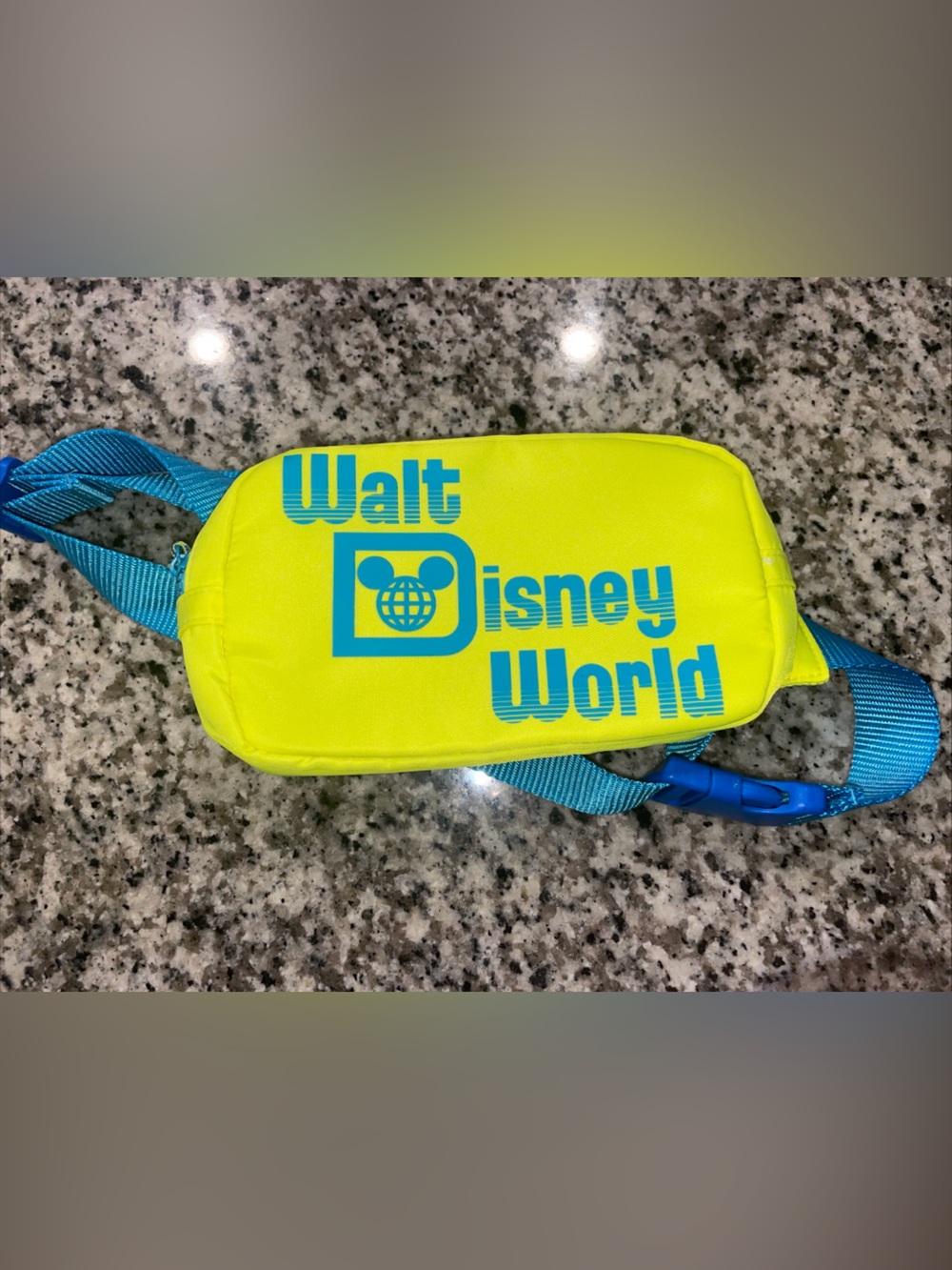 Disney Neon Yellow & Bright Blue Walt Disney World Kids Belt Bag